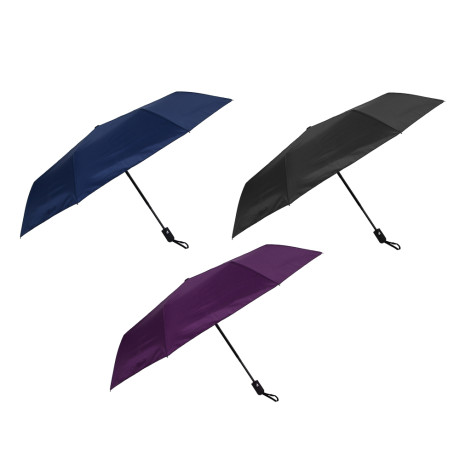 Зонт автомат, металл, пластик, эпонж, d103см, 8 спиц, 3 цвета