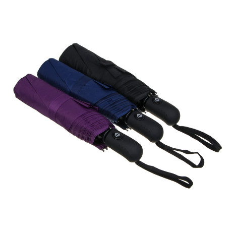 Зонт автомат, металл, пластик, эпонж, d103см, 8 спиц, 3 цвета