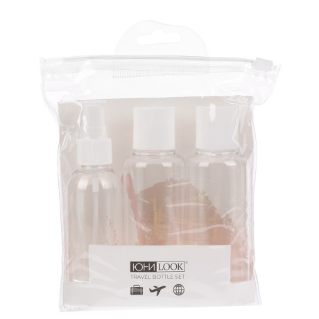 ЮНИLOOK Набор бутылочек 3шт (2шт - 100мл, 1шт - 80мл), пластик, 2 цвета МС-02