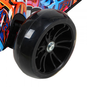 SILAPRO Самокат-турбо 3-колес, 62х28х80см, со звуком, колеса LED, 2xUM18650, до 80кг, 4 цвета