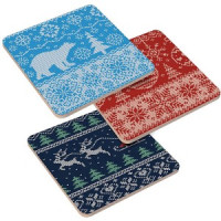 Подставка под горячее &quot;Вязаный узор&quot;, 14*14см (кратность 6!!!), береза МТ2-131 Мультидом