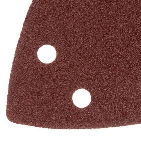 Треугольник абразивный на ворc. подложке под "липучку", перф., P 80, 150х150х100 мм, 5 шт. Denzel