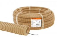 TDM труба гофр. ПВХ d25 с зондом 25м легкая ЭКО сосна (цена за 1м)  (25!) SQ0401-0053