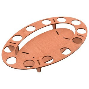 Подставка для кулича и яиц "Овал" 30*18,5*4см береза 18-251 Мультидом