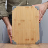 SATOSHI Доска разделочная бамбук, силикон, 35х25х1,5см
