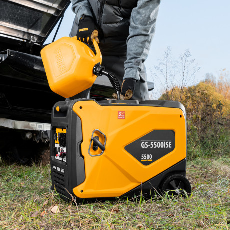 Генератор инверторный GS-5500iSE, 5,5 кВт, 230 В, закрытый корпус,электростартер Denzel