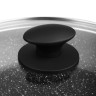 SATOSHI Стоун Сковорода литая с крышкой d28см, антипригарное покрытие мрамор, индукция