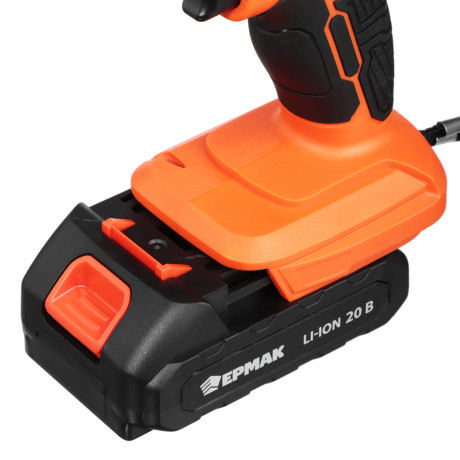 ЕРМАК Дрель-шуруповерт аккум. ударный, ДША-20, 20В, 2А*ч, 0-400-1500 об.мин, 40 н*м (ONE)