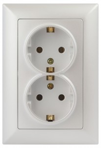 ЭРА Intro Solo роз. СУ, 2 мест. земля, 2X2P+E 16A, перламутр, 250В, IP20, 4-205-06 6403