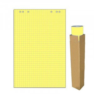 Бумага для флипчартов желтая пастель клетка 68.0х98.0 20 лист.80гр. 659384