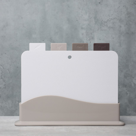 SATOSHI Набор досок разделочных на подставке 5пр 30х24х0,2см, пластик