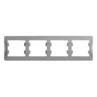 Systeme Electric GLOSSA рамка СУ 4 мест. алюм. (горизонт.) GSL000304 (5!)