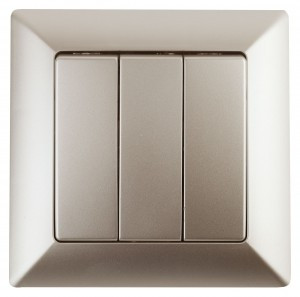 ЭРА Intro Solo выкл. СУ 3 кл. 10А IP20, шампань 5599