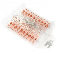 APEYRON Гирлянда-нить (бат) "Прищепка" 10LED теплый белый 2м. золото/медь (2*АА) провод.проз 15-59