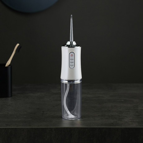 LEBEN Ирригатор, 5 Вт, 3 режима, 4 насадки в комплекте, USB-провод, белый