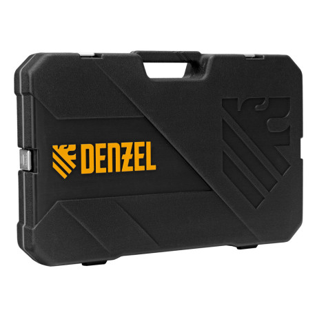 Набор инструментов, 1/2", 1/4", CrV, S2, пластиковый кейс, 122 предмета Denzel