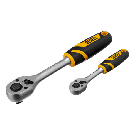 Набор инструментов, 1/2", 1/4", CrV, S2, пластиковый кейс, 122 предмета Denzel