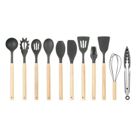 SATOSHI Аллон Набор кухонных принадлежностей 12пр., серый, силикон