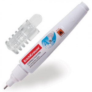 Ручка-корректор ERICH KRAUSE "Arctic White" 8 мл, металлический наконечник, 24815 224632