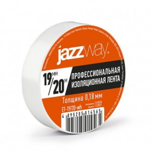 Изолента ПВХ Jazzway 19x20  белая (100!)