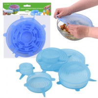 Крышки, набор 6шт/уп, цена за уп, 6,5-19,5см (кратность 3шт!!!), силикон DA80-173 Мультидом