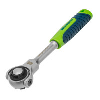 Ключ-трещотка 1/4&quot;, 72 зуба, поворотная голова, с быстрым сбросом Сибртех