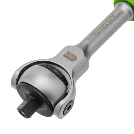 Ключ-трещотка 1/4", 72 зуба, поворотная голова, с быстрым сбросом Сибртех