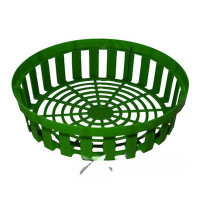 Корзинка для луковичных круглая черная 300х265х80мм КП х25