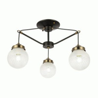 EVOLUCE св-к подвесной 3x60W E27 360x590 Черный, Бронза/Прозр., Белый IP20 SLE110302-03