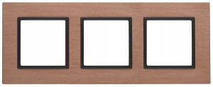 ЭРА 14 Elegance рамка СУ 3 мест.металл, медь+антр 14-5203-14 5909