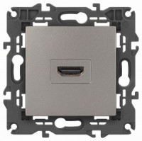 ЭРА Elegance мех. роз. СУ 1 мест HDMI титан 14-3114-16 65778