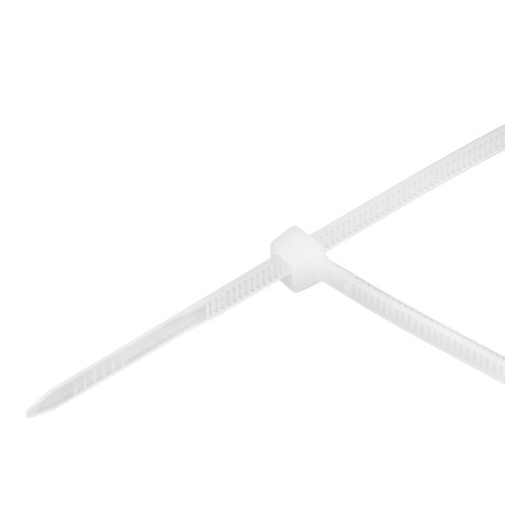 Хомуты, 370 x 3.6 мм, пластиковые, белые, 100 шт Сибртех