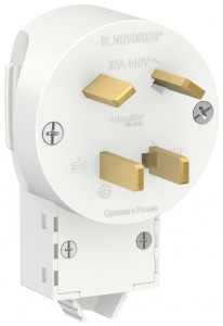 Systeme Electric BLANCA вилка силовая СУ для электроплиты ВШ 3Р+N 32А, 400В, бел. BLNSV003241 (2!)