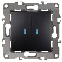 ЭРА 12 мех. выкл. СУ 2 кл. 10А инд. антрацит, автоклеммы 12-1105-05 0400