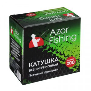 AZOR FISHING Катушка SY 200, передний фрикцион, 1 п.п.,металл, пластик, с леской 0.25 мм