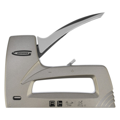 Степлер мебельный (Aluminium 140) алюминиевый корпус, регулятор удара, тип скобы 140, 300, 6-14 мм Gross