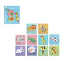 Набор развивающих пазлов, 10 карточек, 14х13,5х3,5см, 3 дизайна