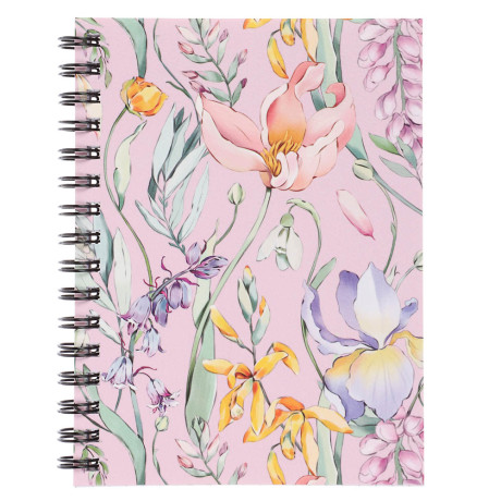 Блокнот "Botanica", 105х140 мм, 80л, клетка, мягкий переплет, спираль, в ассортим.