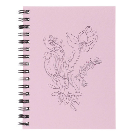 Блокнот "Botanica", 105х140 мм, 80л, клетка, мягкий переплет, спираль, в ассортим.