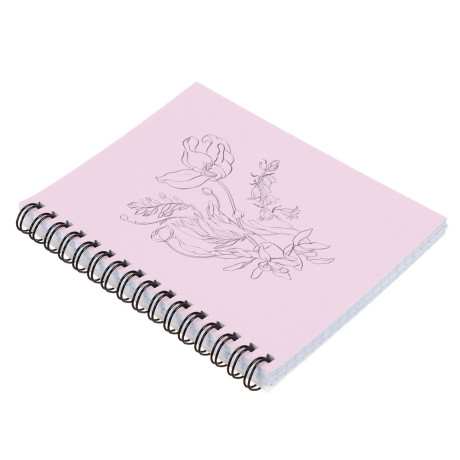 Блокнот "Botanica", 105х140 мм, 80л, клетка, мягкий переплет, спираль, в ассортим.