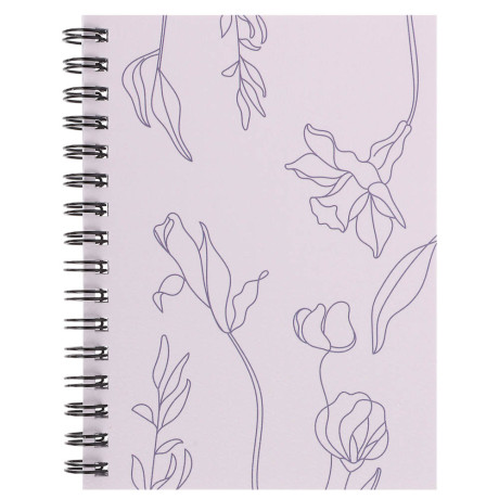 Блокнот "Botanica", 105х140 мм, 80л, клетка, мягкий переплет, спираль, в ассортим.