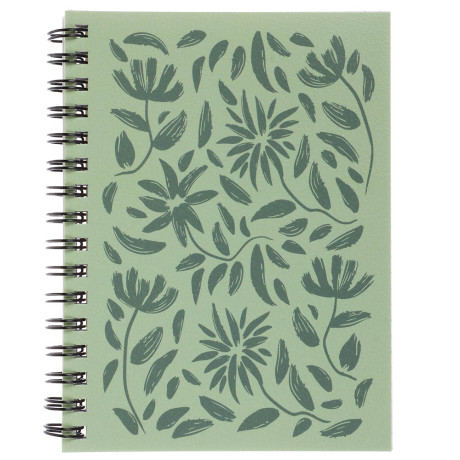 Блокнот "Botanica", 105х140 мм, 80л, клетка, мягкий переплет, спираль, в ассортим.