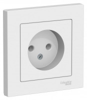 Systeme Electric AtlasDesign роз. СУ 1 мест. бел. Antibact. (пл.осн.) ATN000140 (15!)