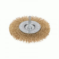 KRANZ Щетка дисковая для дрели, витая латунированная проволока, 100мм KR-91-1231