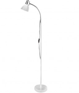 Camelion KD-359F C01 св-к св/д напольный торшер 40W E27 1400x195x125 металл, белый