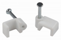 ЭРА скоба плоская пластиковая 8мм белая (уп.10шт, цена за уп) NO-225-285 66616