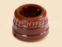 МЕЗОНИНЪ РЕТРО роз. ОУ 1 мест. (земля) с рамкой, коричневый фарфор GE70301-04