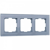 Werkel рамка СУ 3 мест. Favorit (серый,стекло) (WL01-Frame-03 a030777)W0031115 a050963