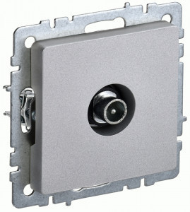 IEK BRITE мех. роз. СУ TV проходная РТВ10-0-БрА алюм. BR-A10-P-K47