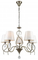 Rivoli люстра 2067-305 Beatrix 5хЕ14 40W 660х660х1200 античная бронза, кремовый 55469